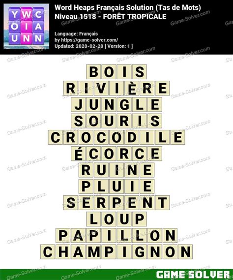 wordalot level 1518|Solution Wordalot Niveau 1518 .